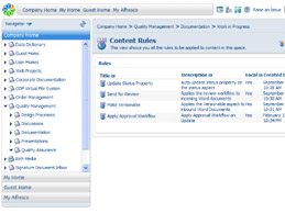 Rules for content applications